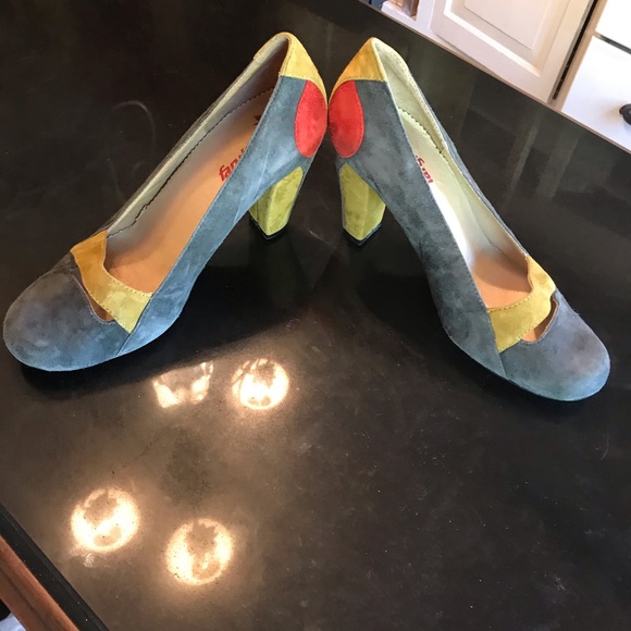 Farylrobin suede color block heels - Picture 3 of 10